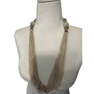 Beautiful Multi Stand Seed Bead Necklace 16” Long Strand!